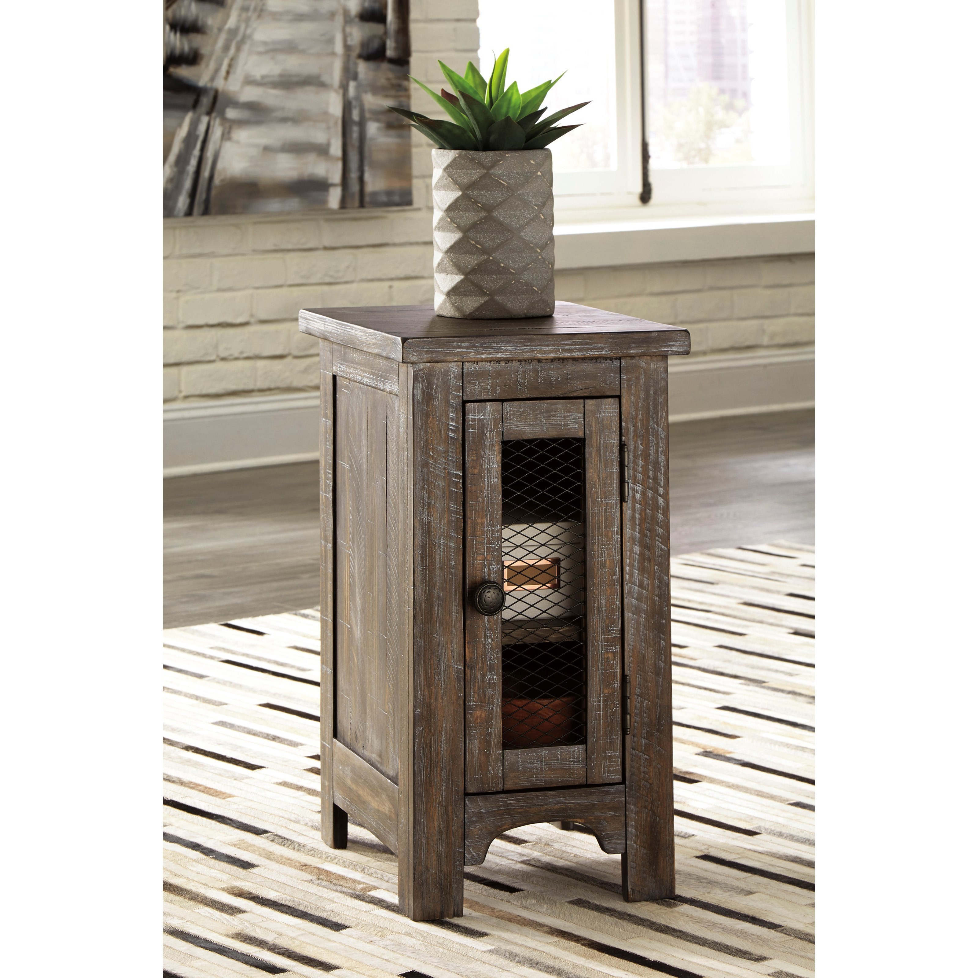 Rustic chair side table best sale